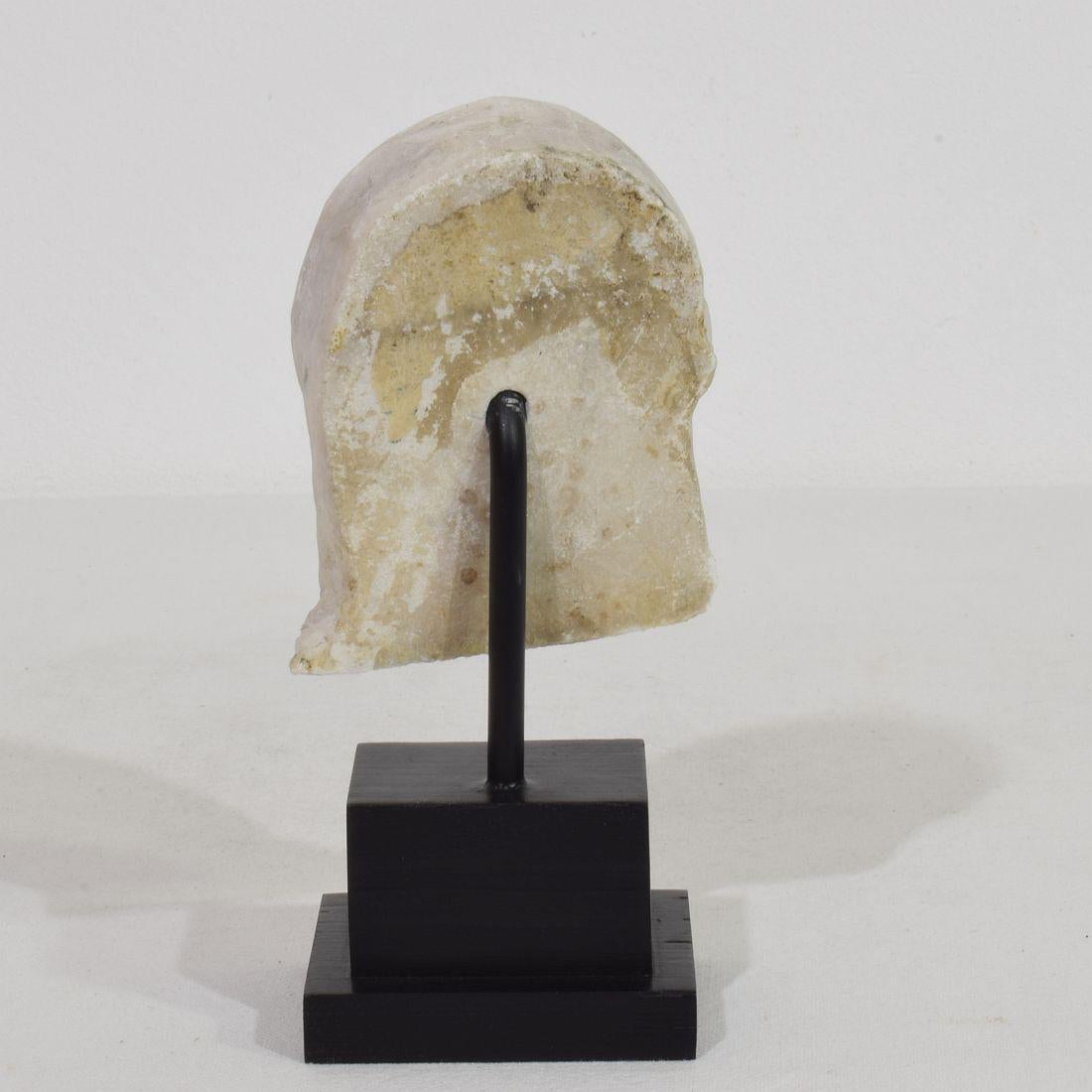 18th Century and Earlier French 18th Century Small Marble Head Of A Madonna For Sale