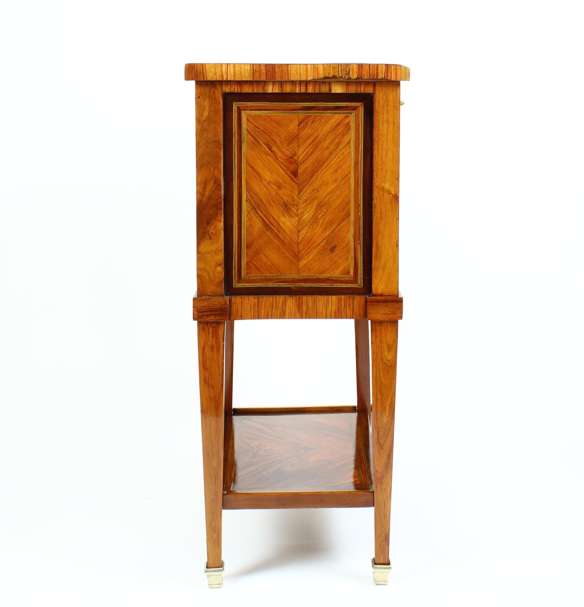 Fine small Louis period marquetry side or writing table, a so-called 
