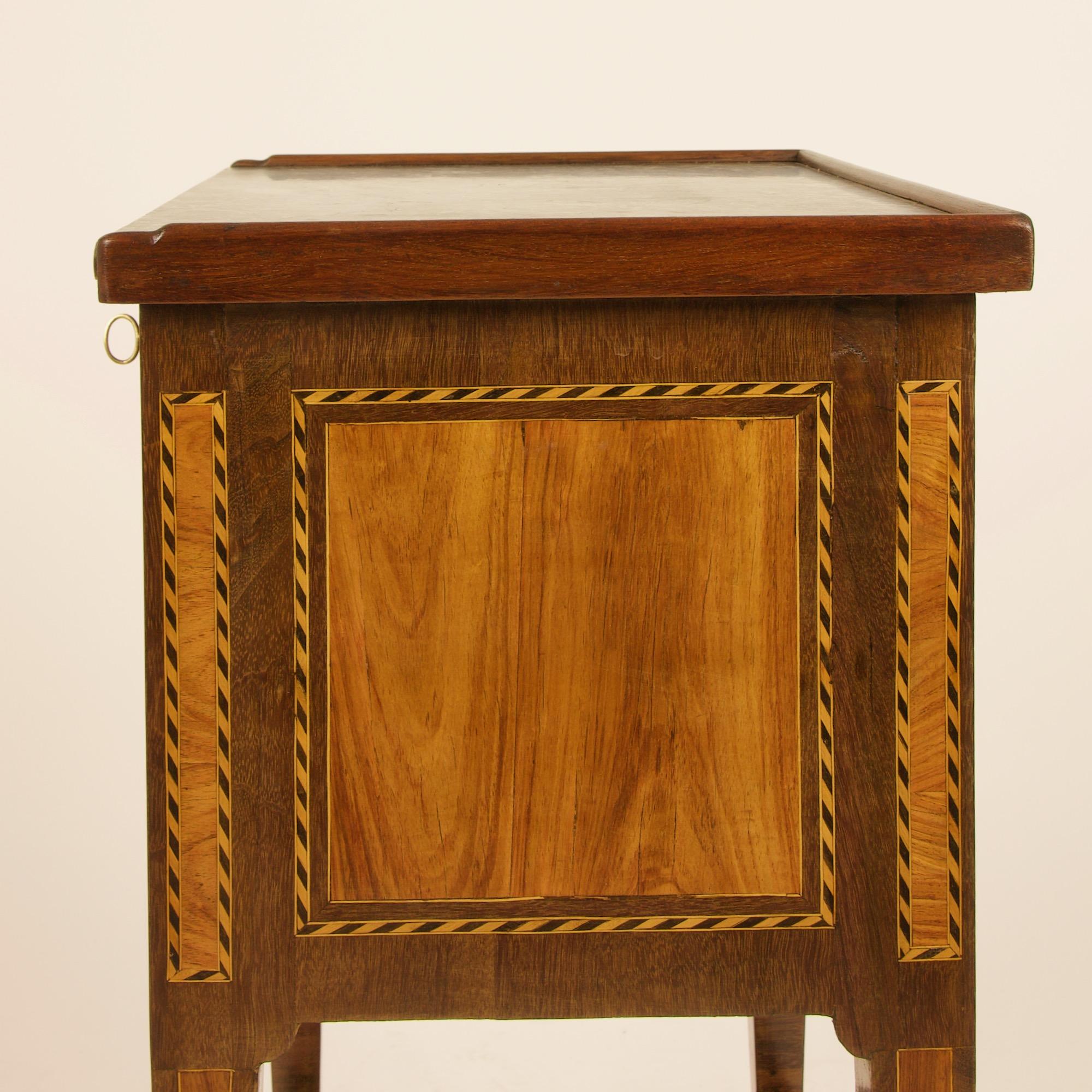 French 18th Century Small Marquetry Louis XVI Side Table or Writing Table 2