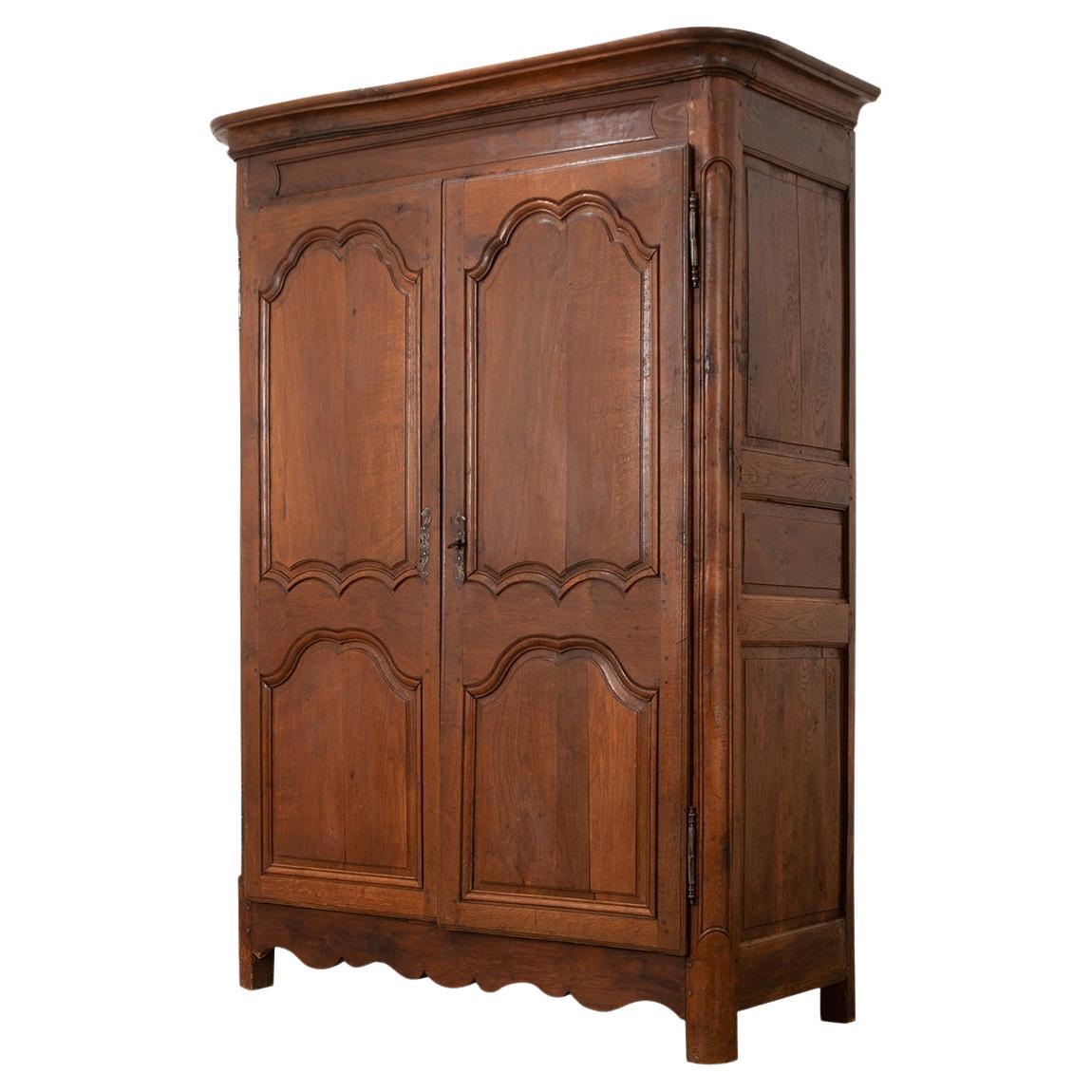 French 18th Century Solid Oak Armoire