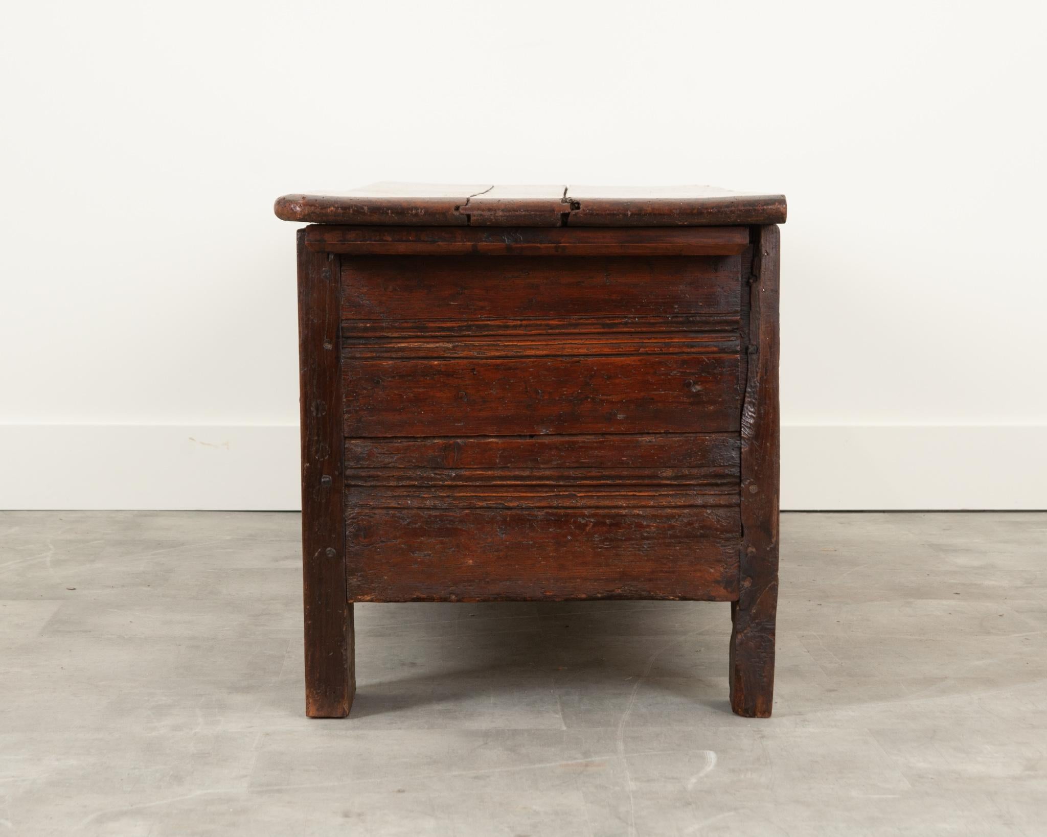 French 18th Century Solid Oak Coffer 3