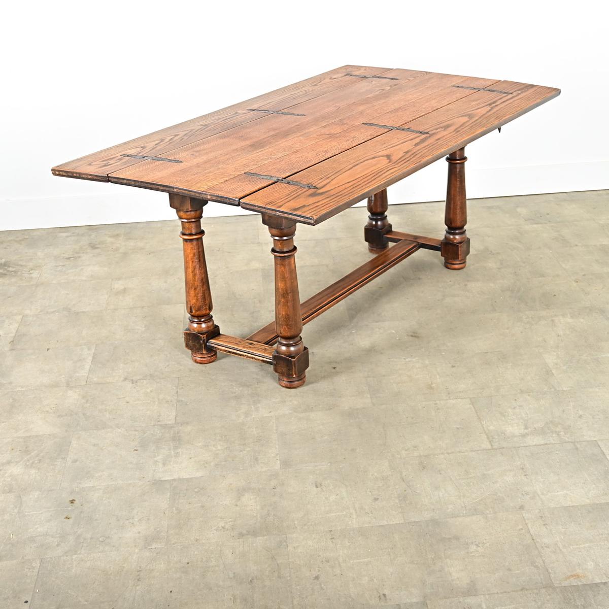French 18th Century Solid Oak Console-Dining Table For Sale 5