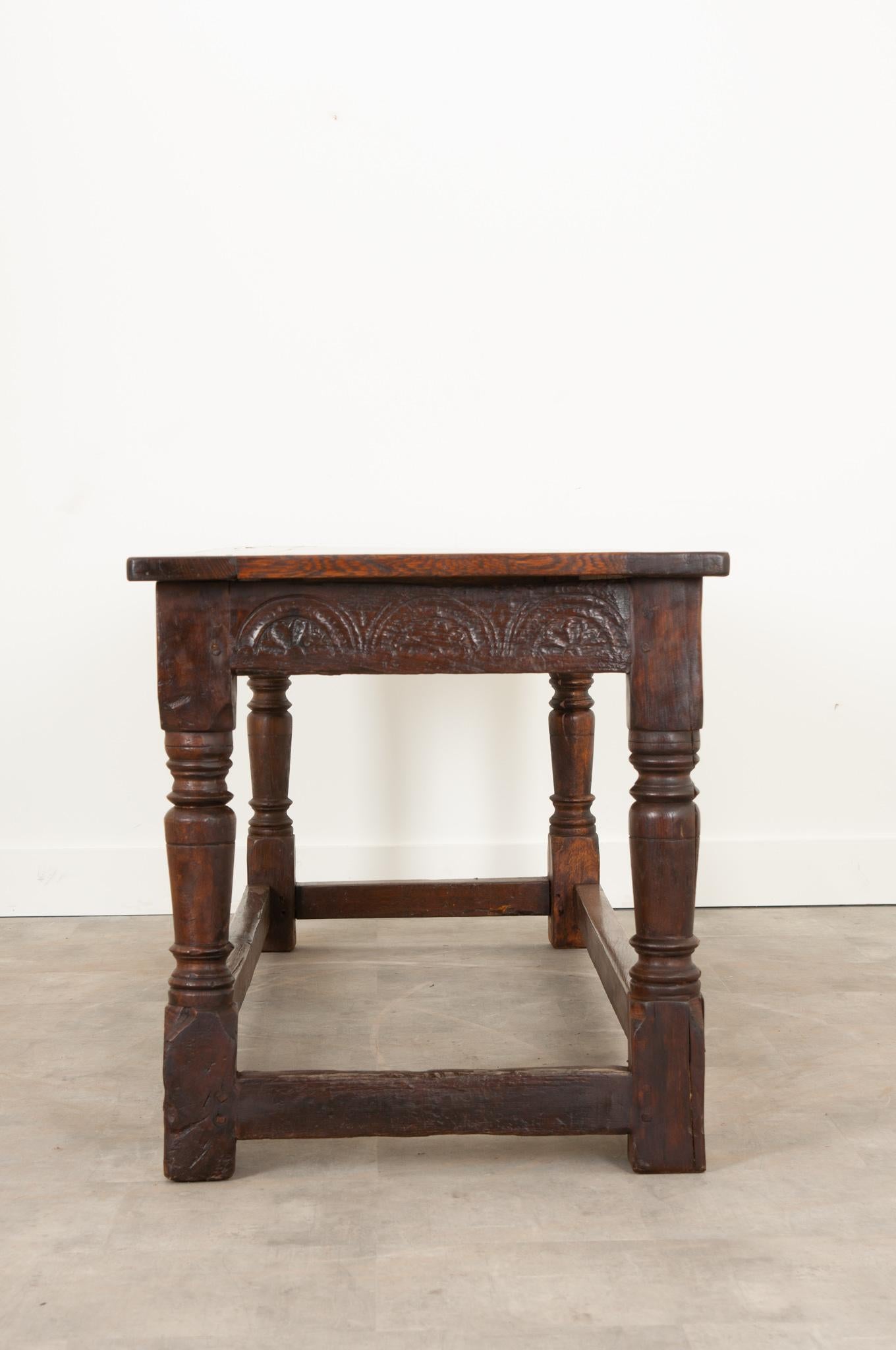 French 18th Century Solid Oak Refectory Table 6