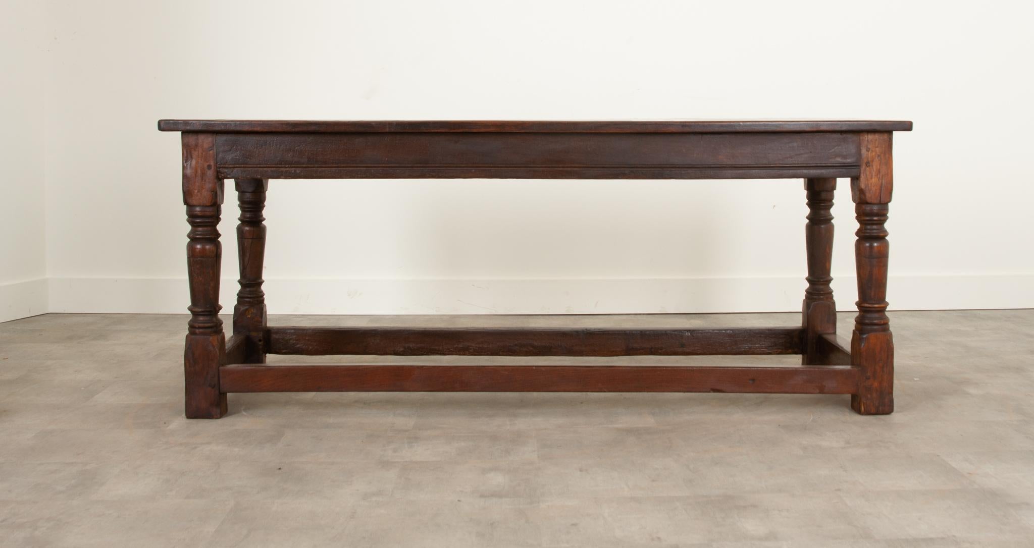 French Provincial French 18th Century Solid Oak Refectory Table