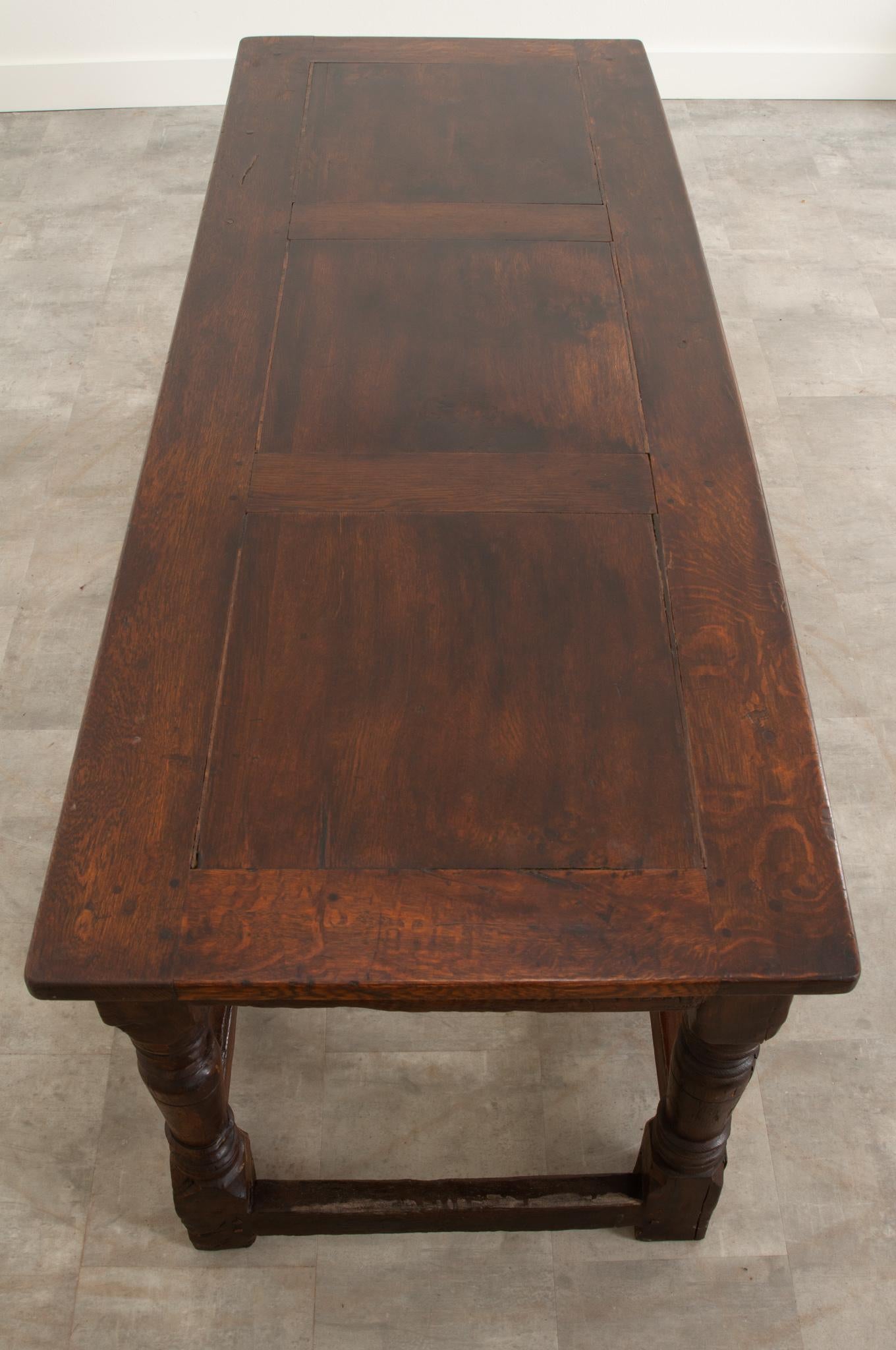 18th Century and Earlier French 18th Century Solid Oak Refectory Table