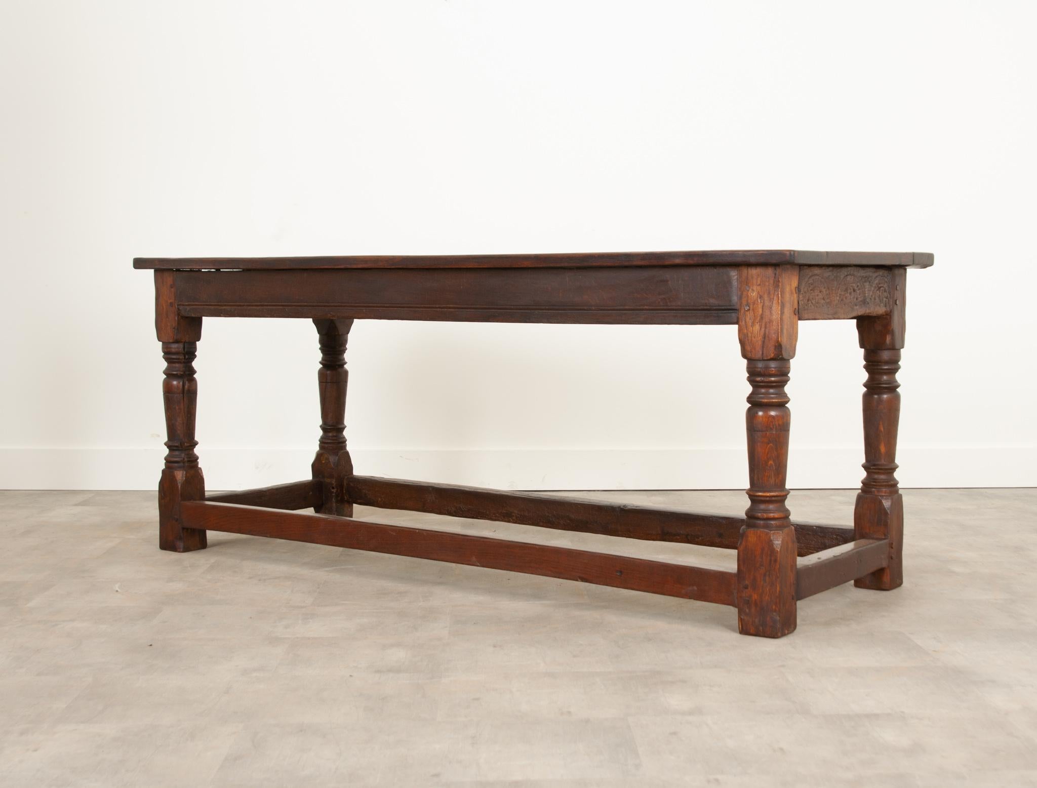 French 18th Century Solid Oak Refectory Table 2