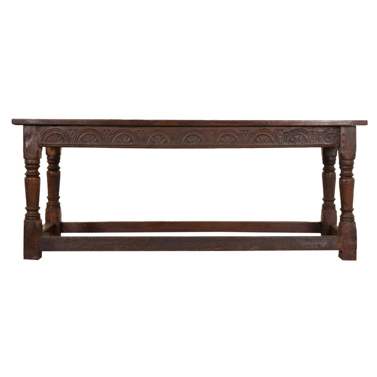 French 18th Century Solid Oak Refectory Table