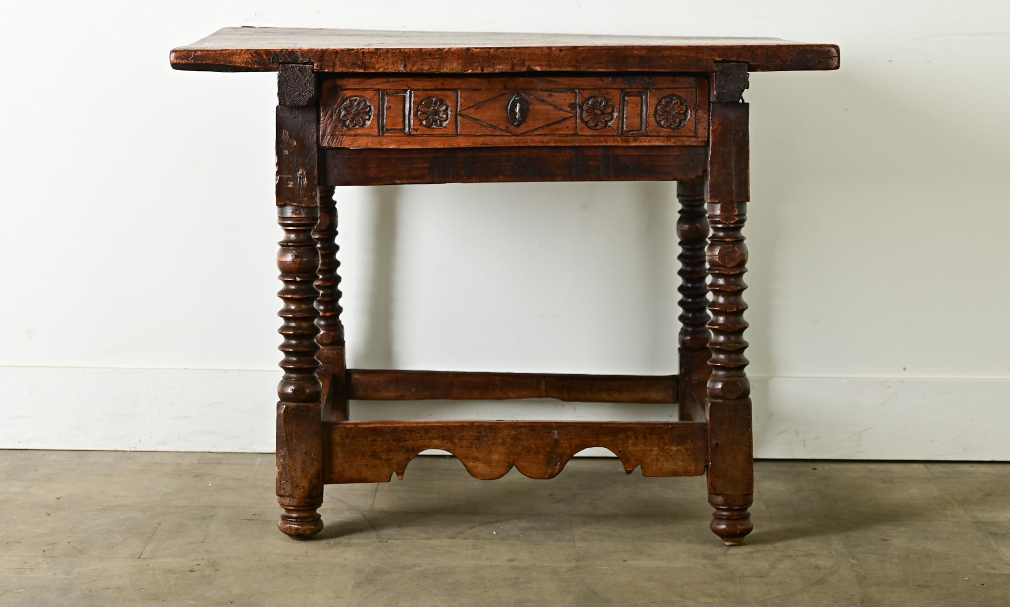 Gothique Table en chêne massif français du 18ème siècle en vente