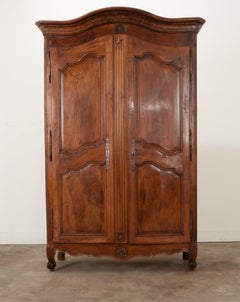 French 18th Century Solid Walnut Armoire
