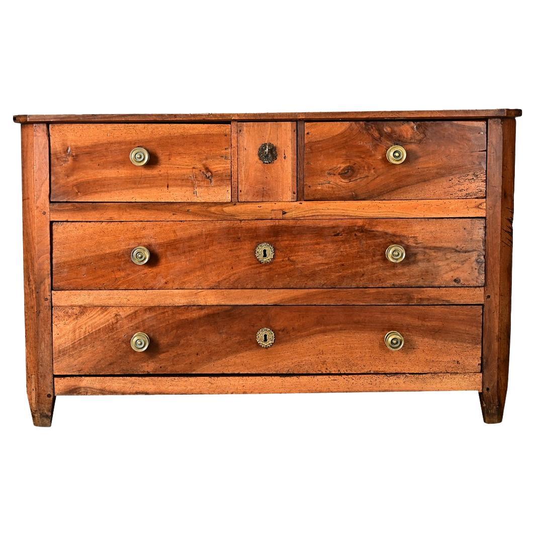 French 18th Century Solid Walnut Commode For Sale