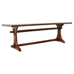 French 18th Century Solid Walnut Trestle Table