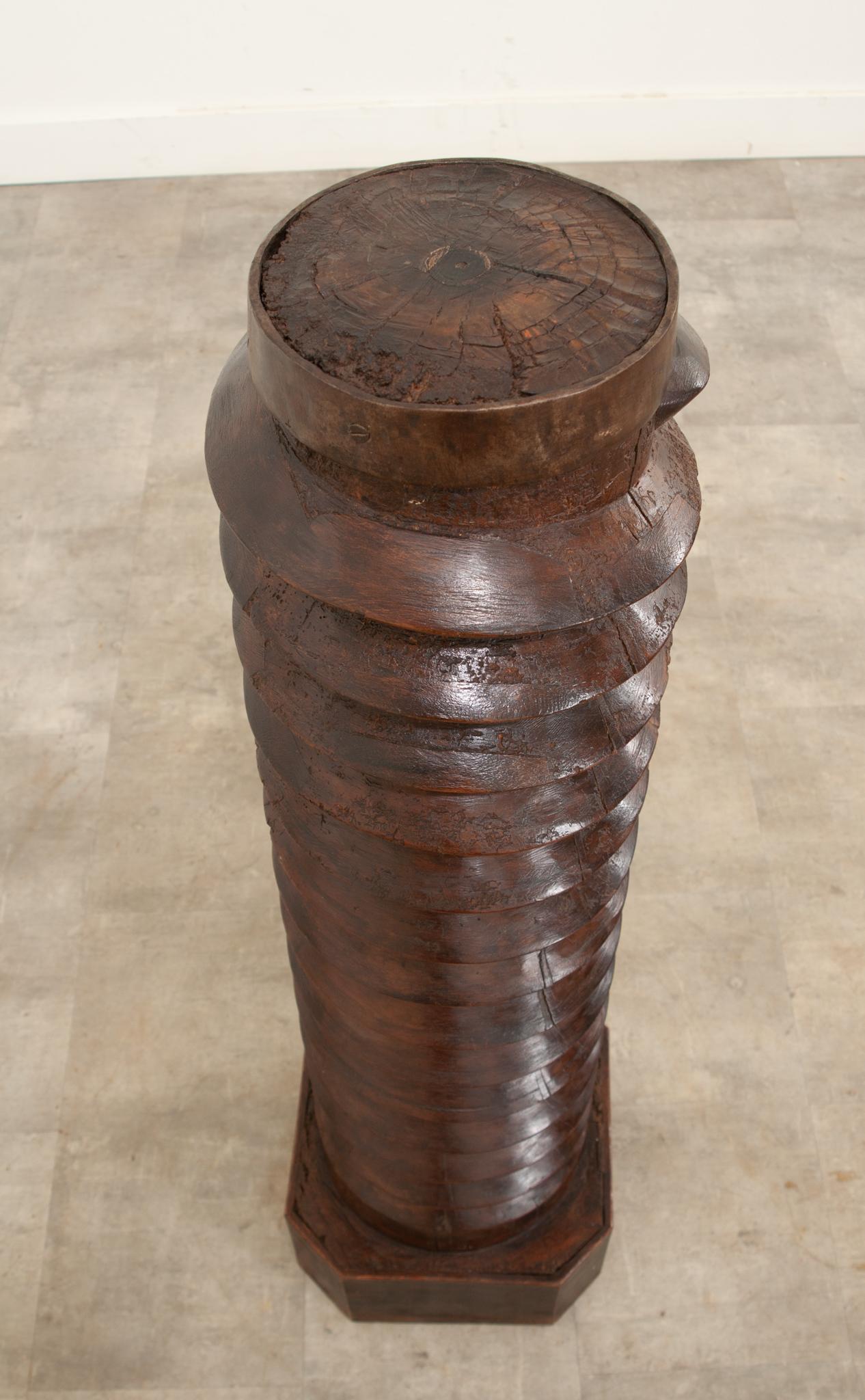 French 18th Century Solid Wine Press Pedestal In Good Condition For Sale In Baton Rouge, LA
