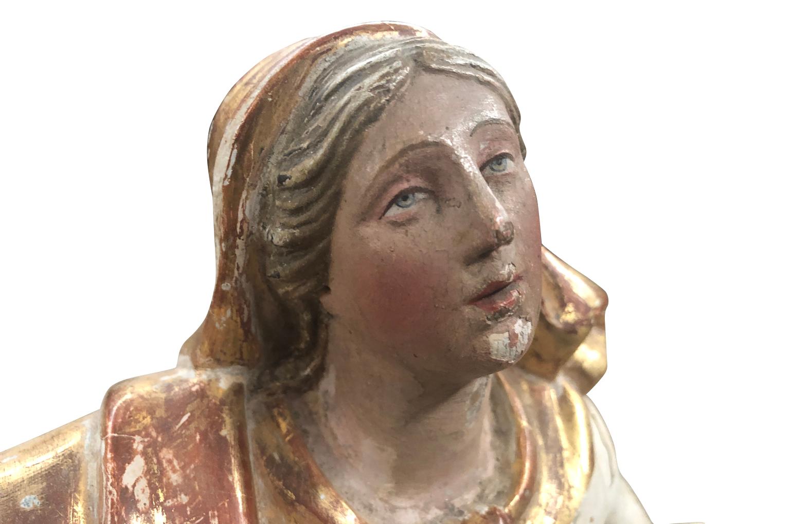 Wood French 18th Century Statue of the Madonna