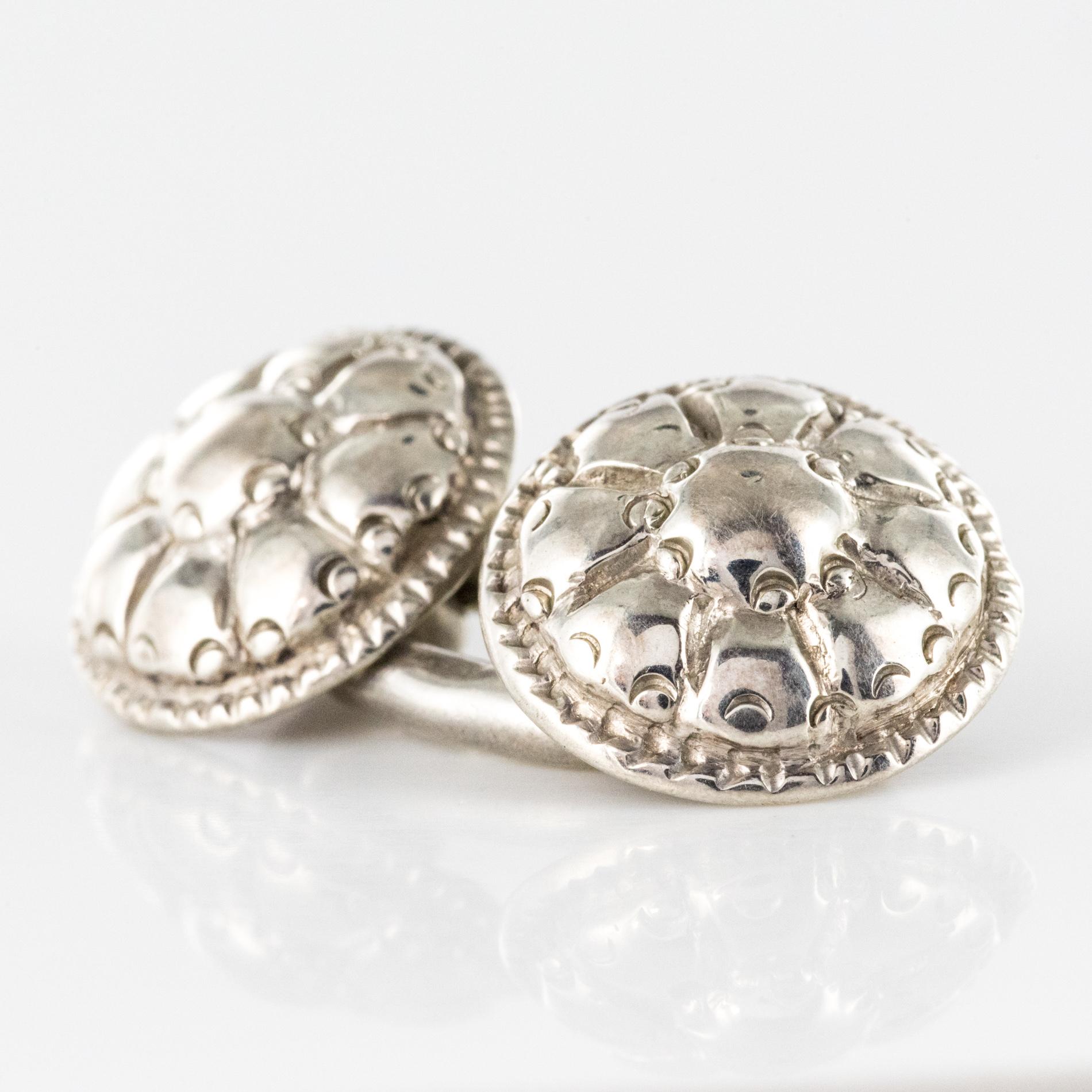 Men's French 18th Century Sterling Silver Cufflinks