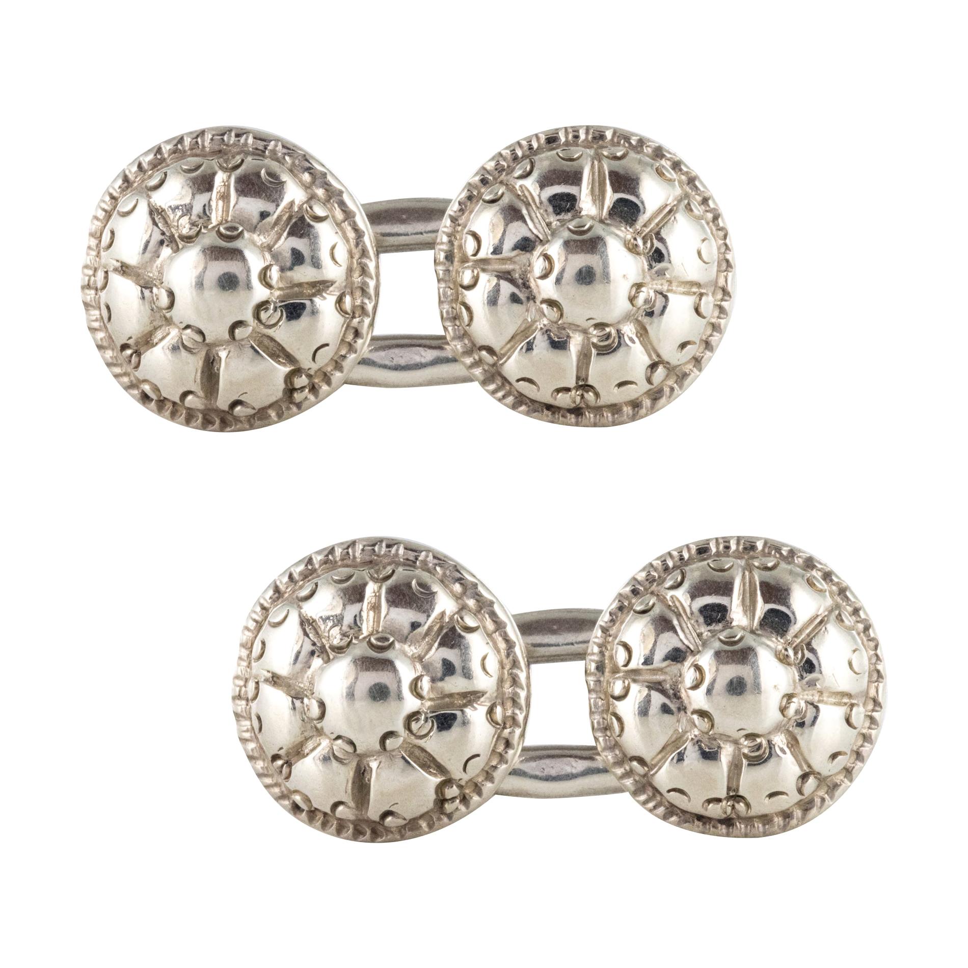 French 18th Century Sterling Silver Cufflinks