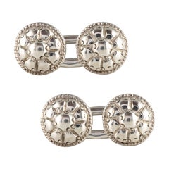 Antique French 18th Century Sterling Silver Cufflinks