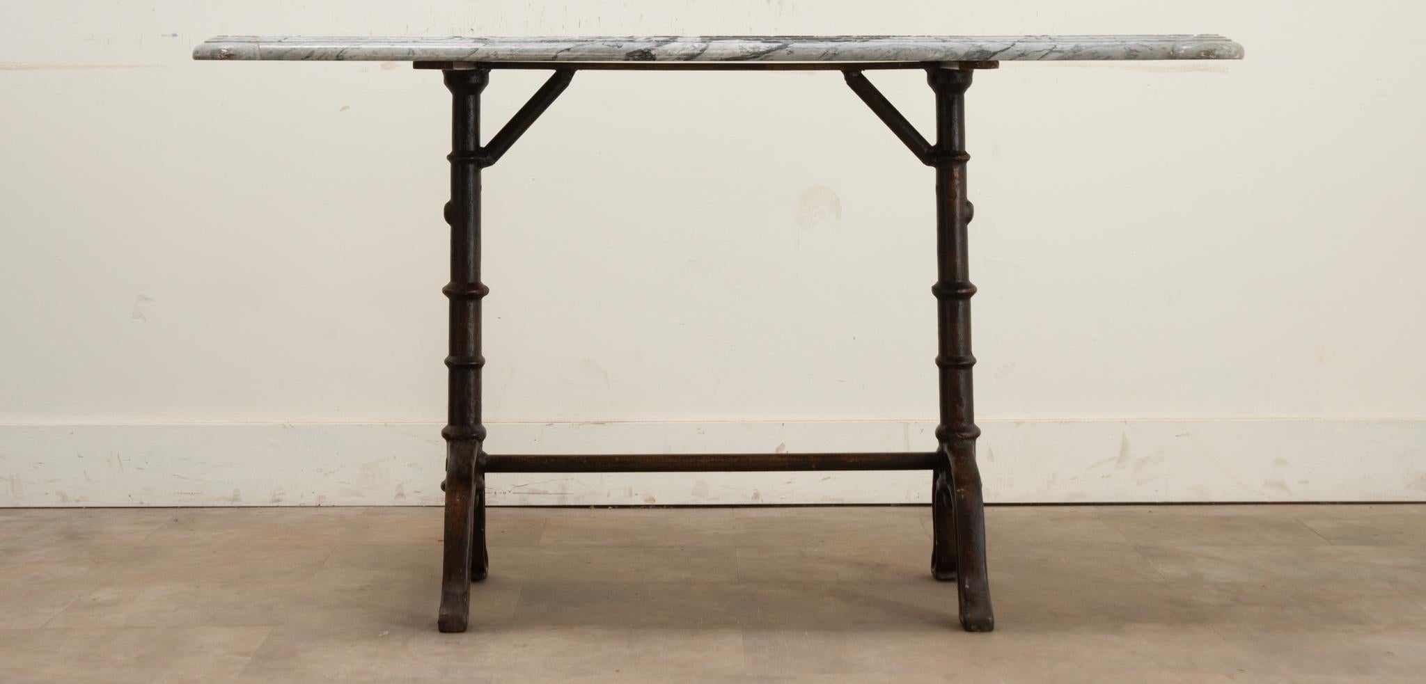 Other French 18th Century Stone & Iron Dining Table For Sale