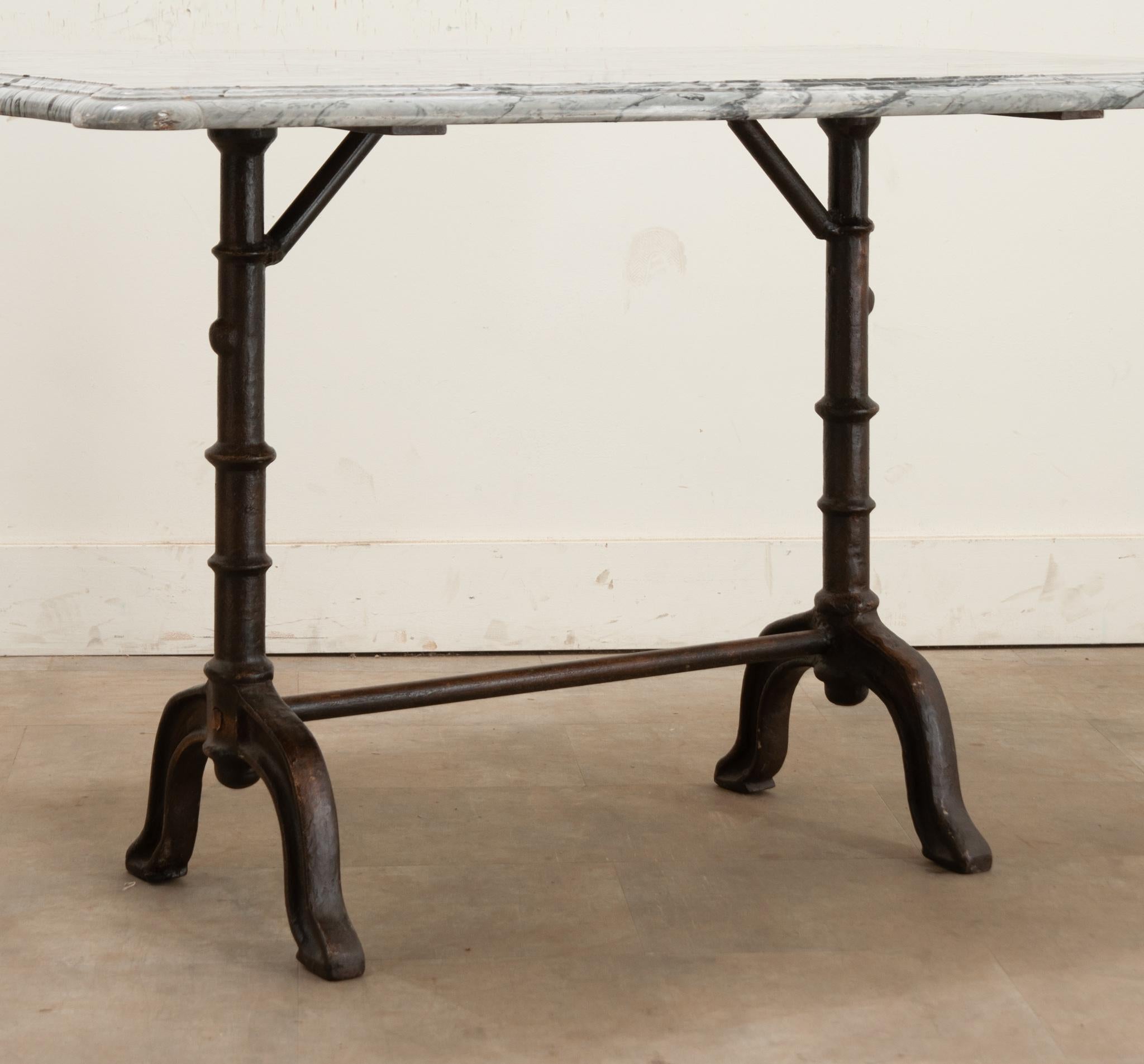 French 18th Century Stone & Iron Dining Table For Sale 2