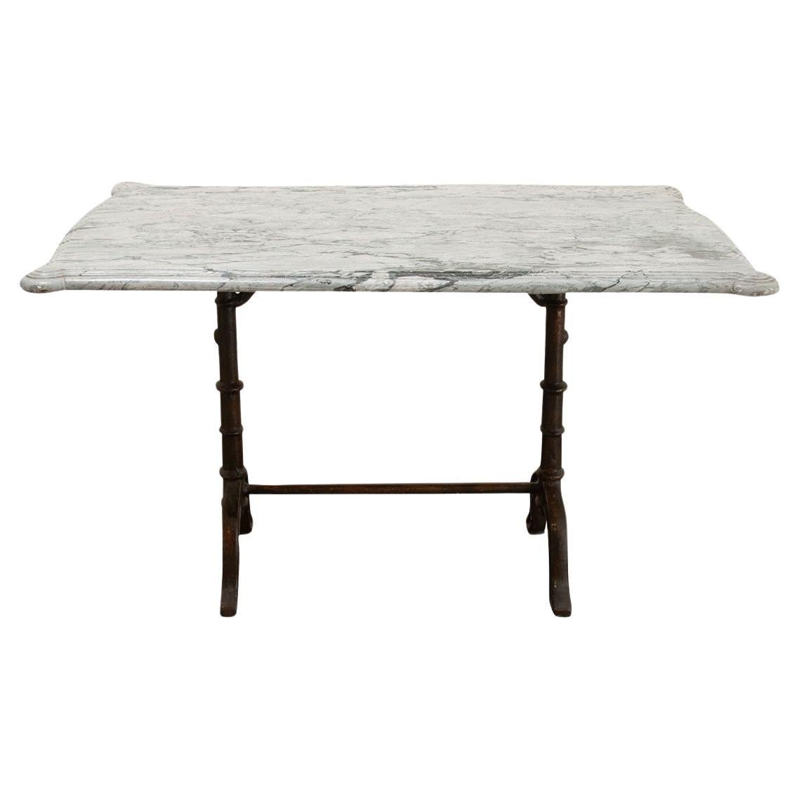 French 18th Century Stone & Iron Dining Table For Sale