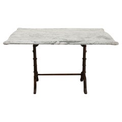 Antique French 18th Century Stone & Iron Dining Table