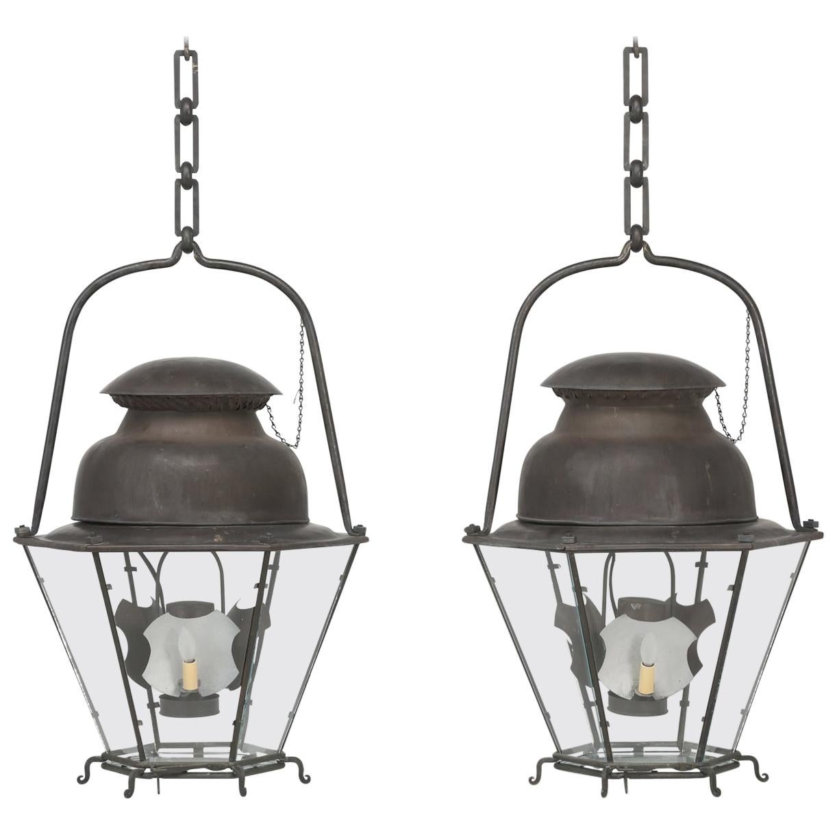 French 18th Century Style Copper Lanterns from the Original French Blueprints