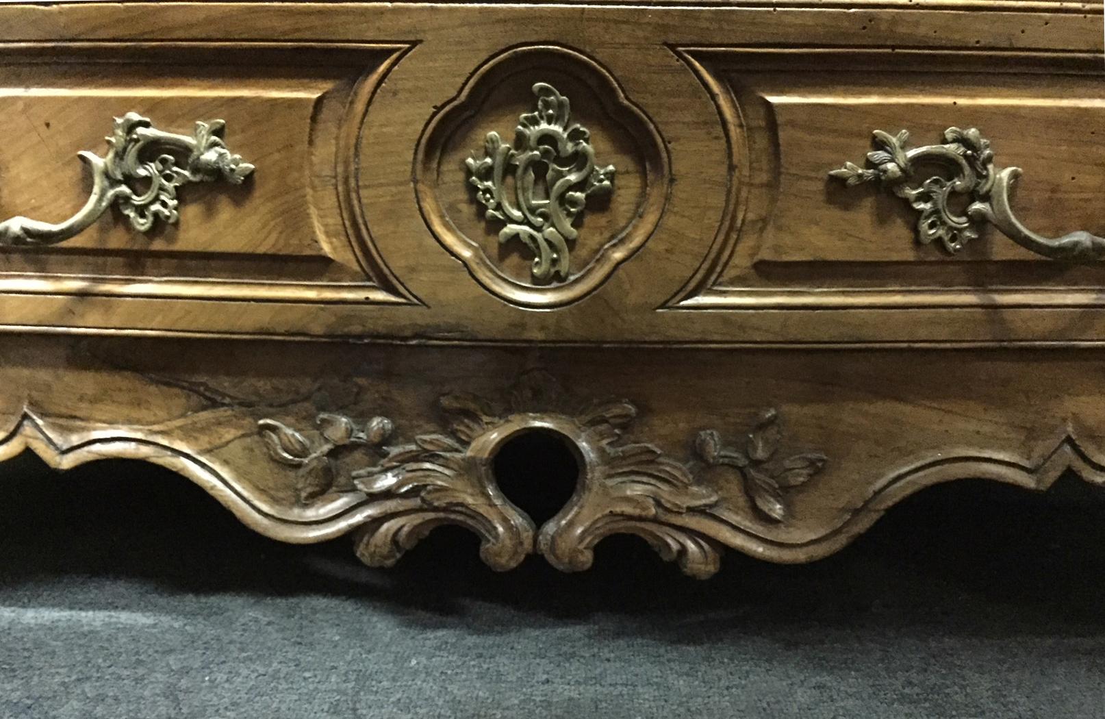 French 18th Century Style Provincial Carved Walnut Commode 3