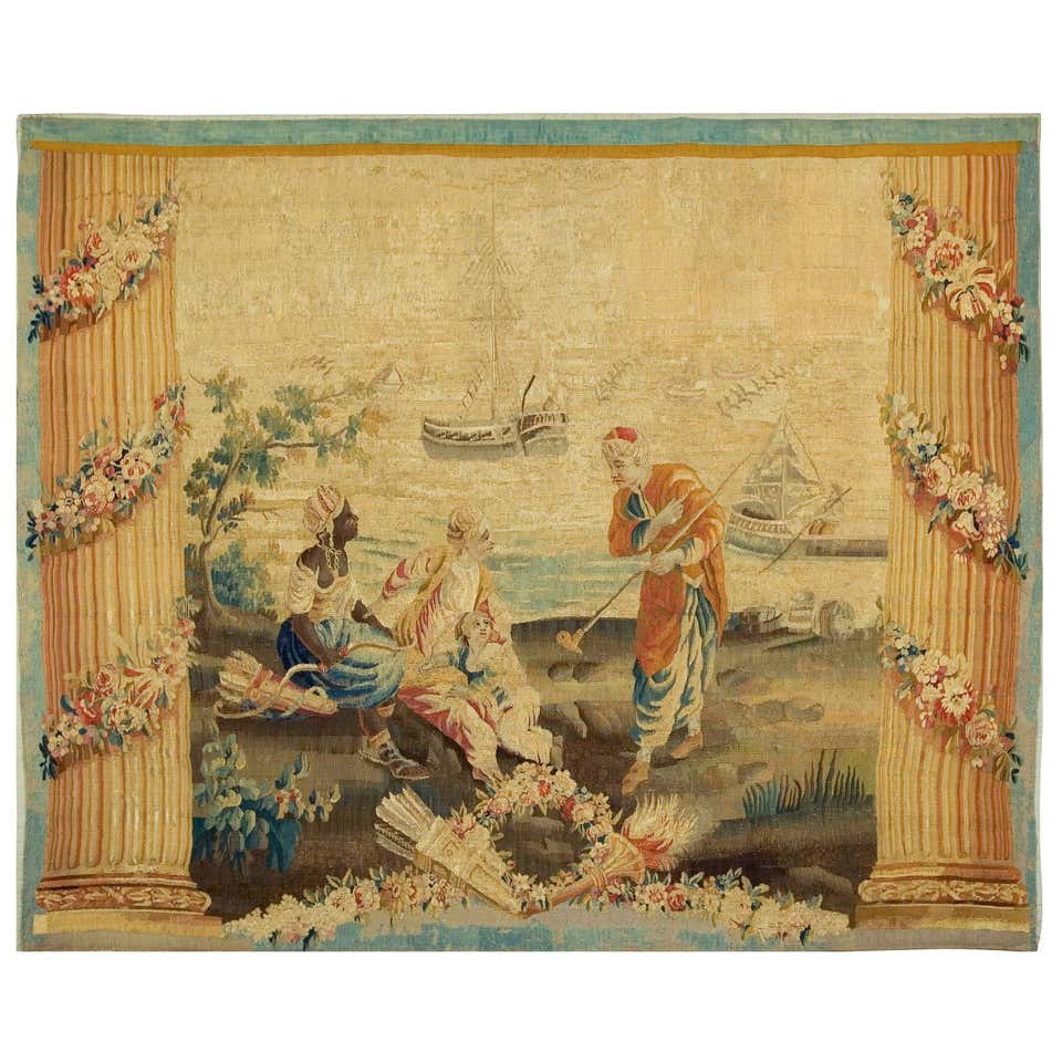 Silk and Metallic Thread Chinese Rug with Lotus Flowers at 1stDibs