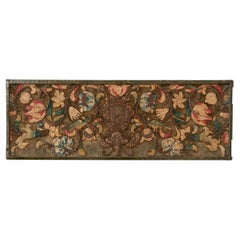 Fragment de tapisserie française du XVIIIe siècle dans un cadre moulé