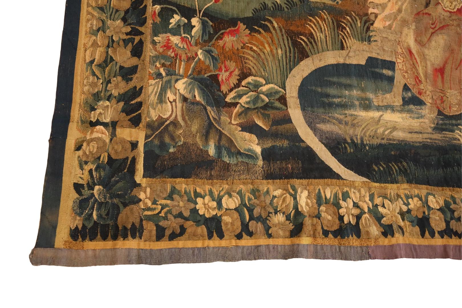 18th Century and Earlier French 18th Century Tapestry, Mother Daughter - 8'5