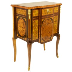 French 18th Century Transition Louis XVI Marquetry Commode or Sauteuse