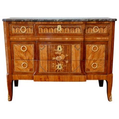 French 18th Century Transitional Marquetry Commode
