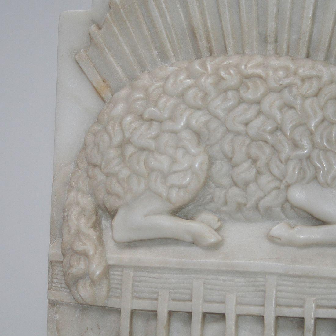 French 18th Century White Marble Baroque Tabernacle Door 7