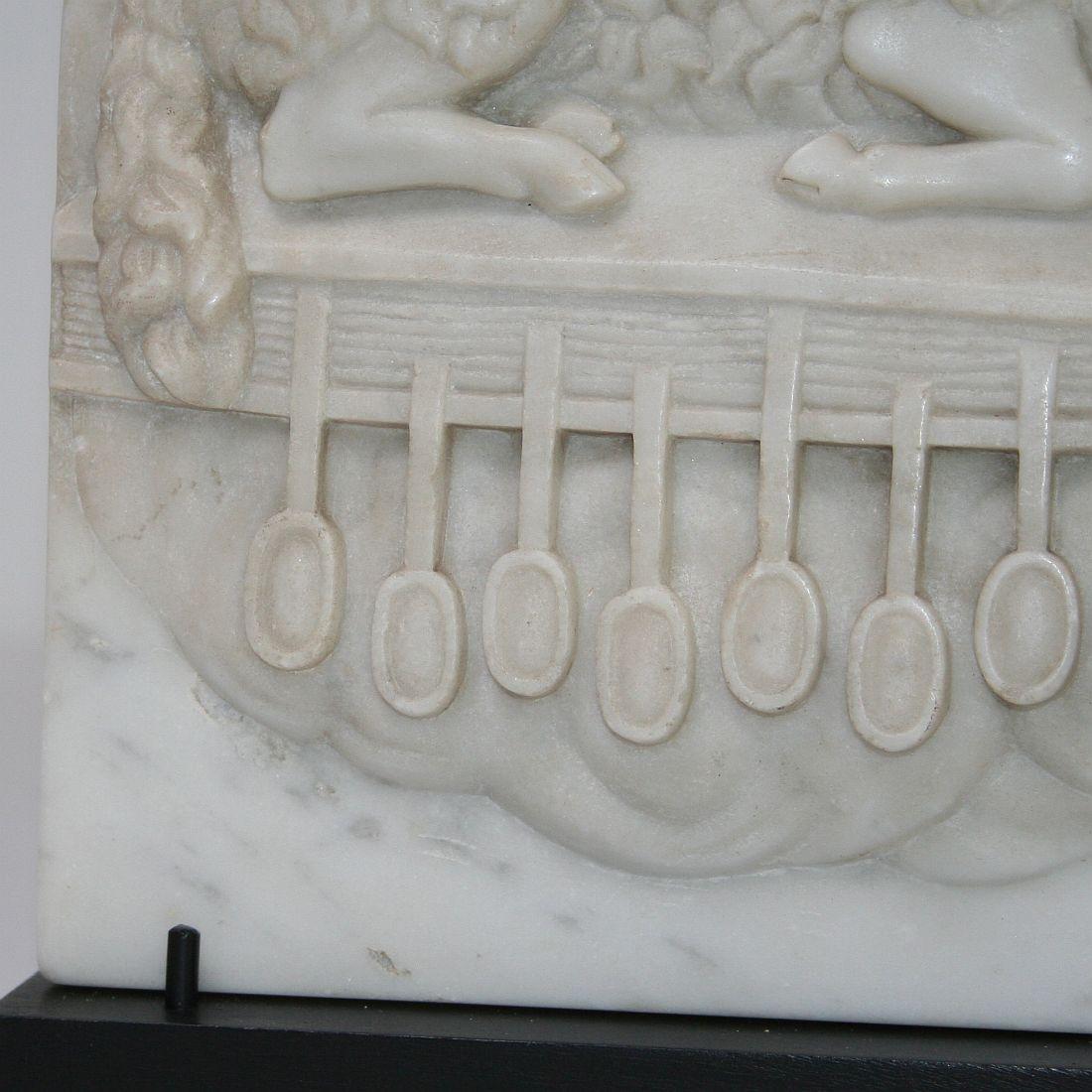 French 18th Century White Marble Baroque Tabernacle Door 8