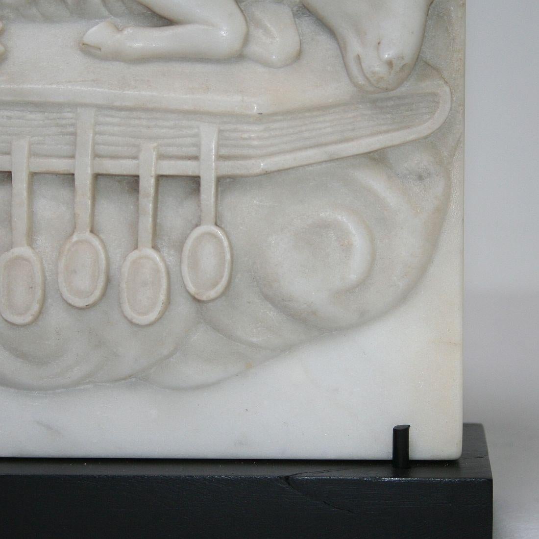 French 18th Century White Marble Baroque Tabernacle Door 9