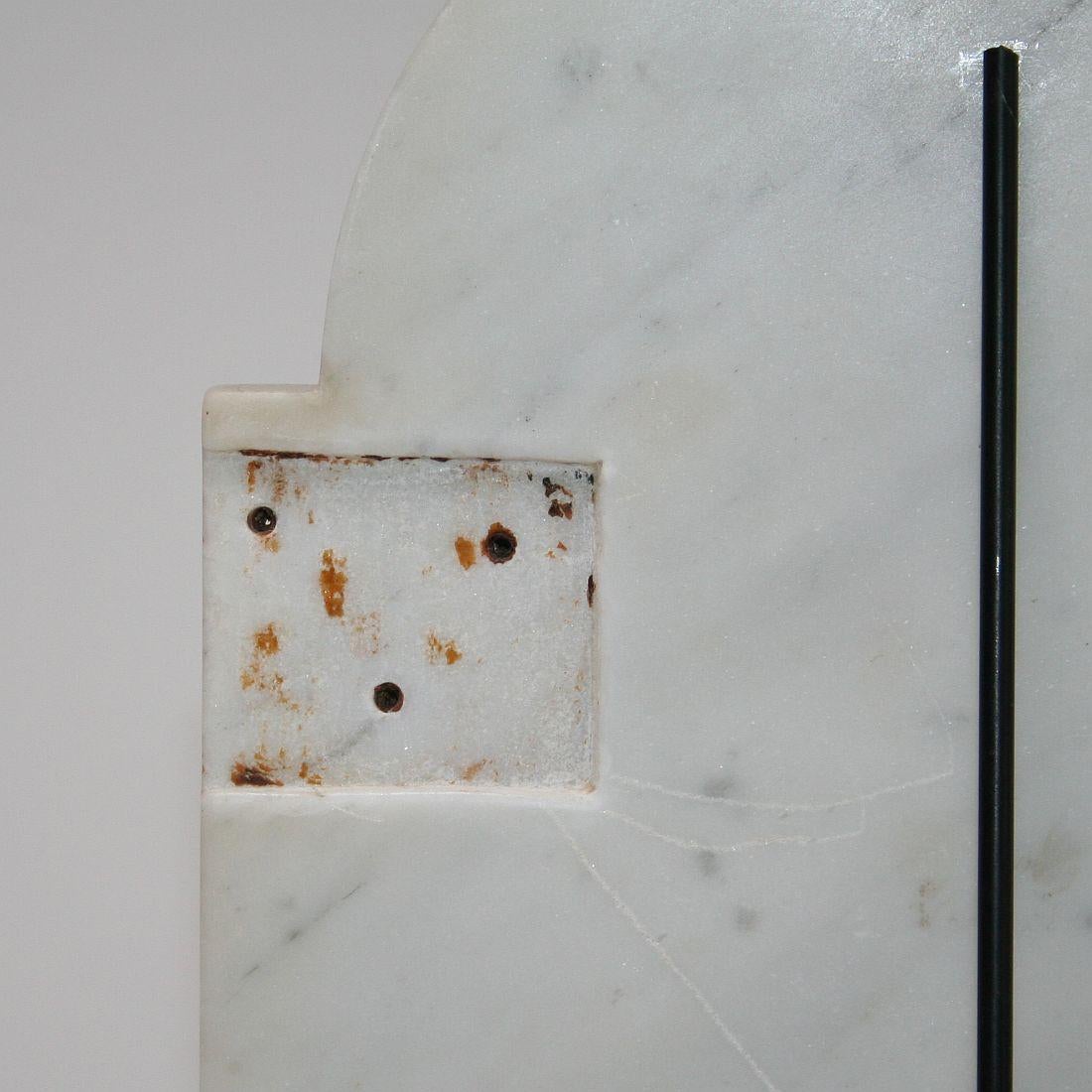 French 18th Century White Marble Baroque Tabernacle Door 10