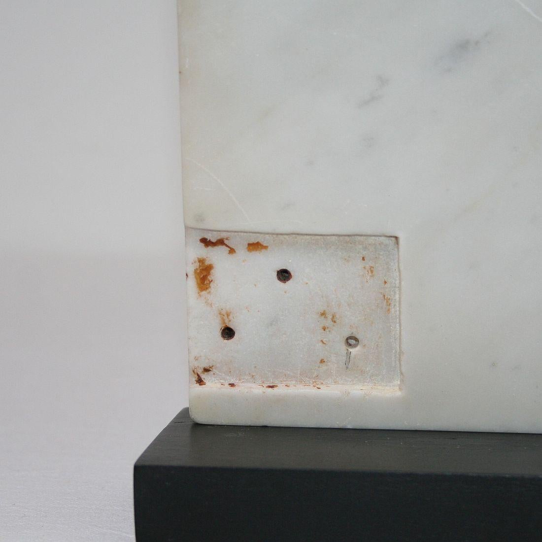 French 18th Century White Marble Baroque Tabernacle Door 11