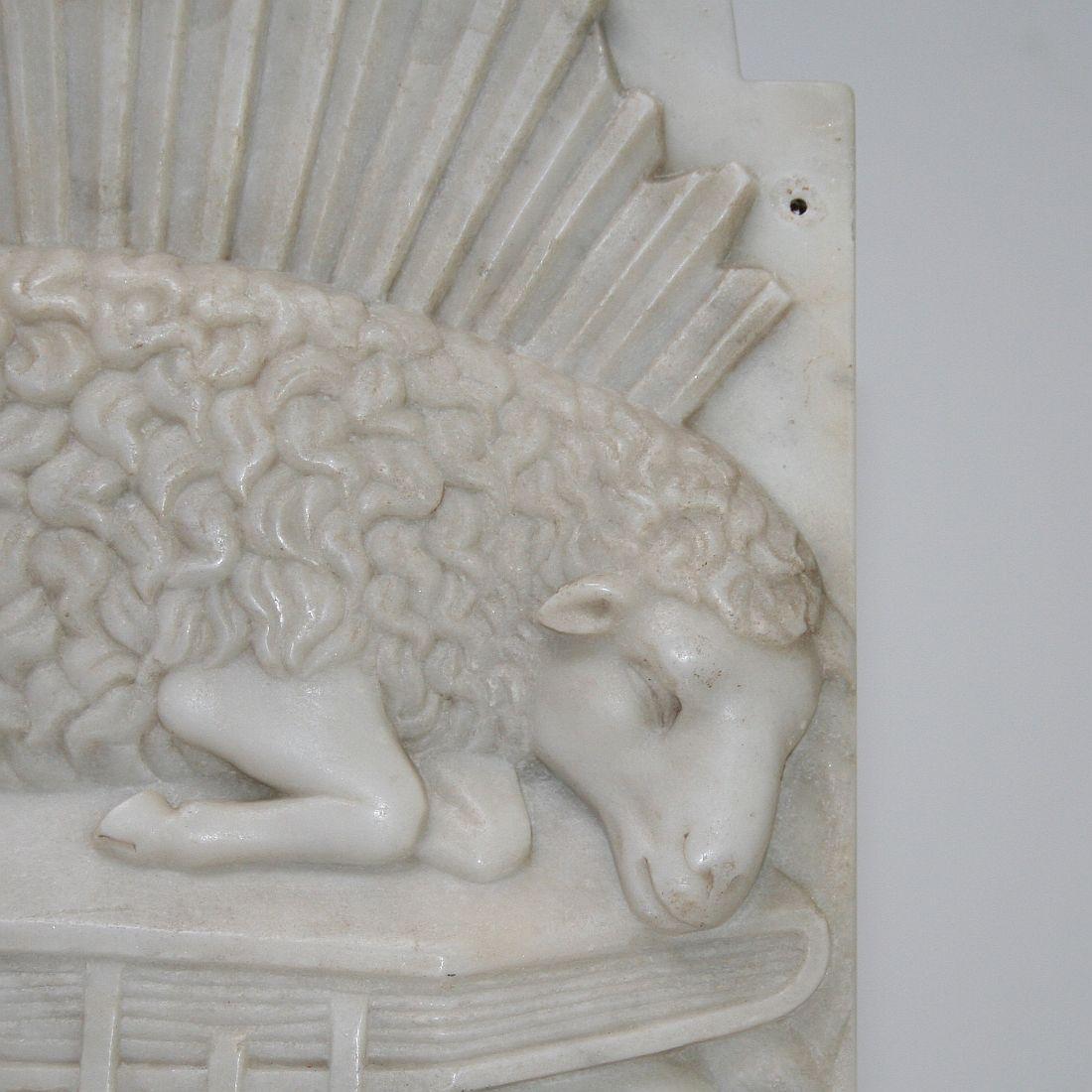 French 18th Century White Marble Baroque Tabernacle Door 5