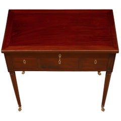 French 18th Louis XVI Period Mahogany Vanity Table