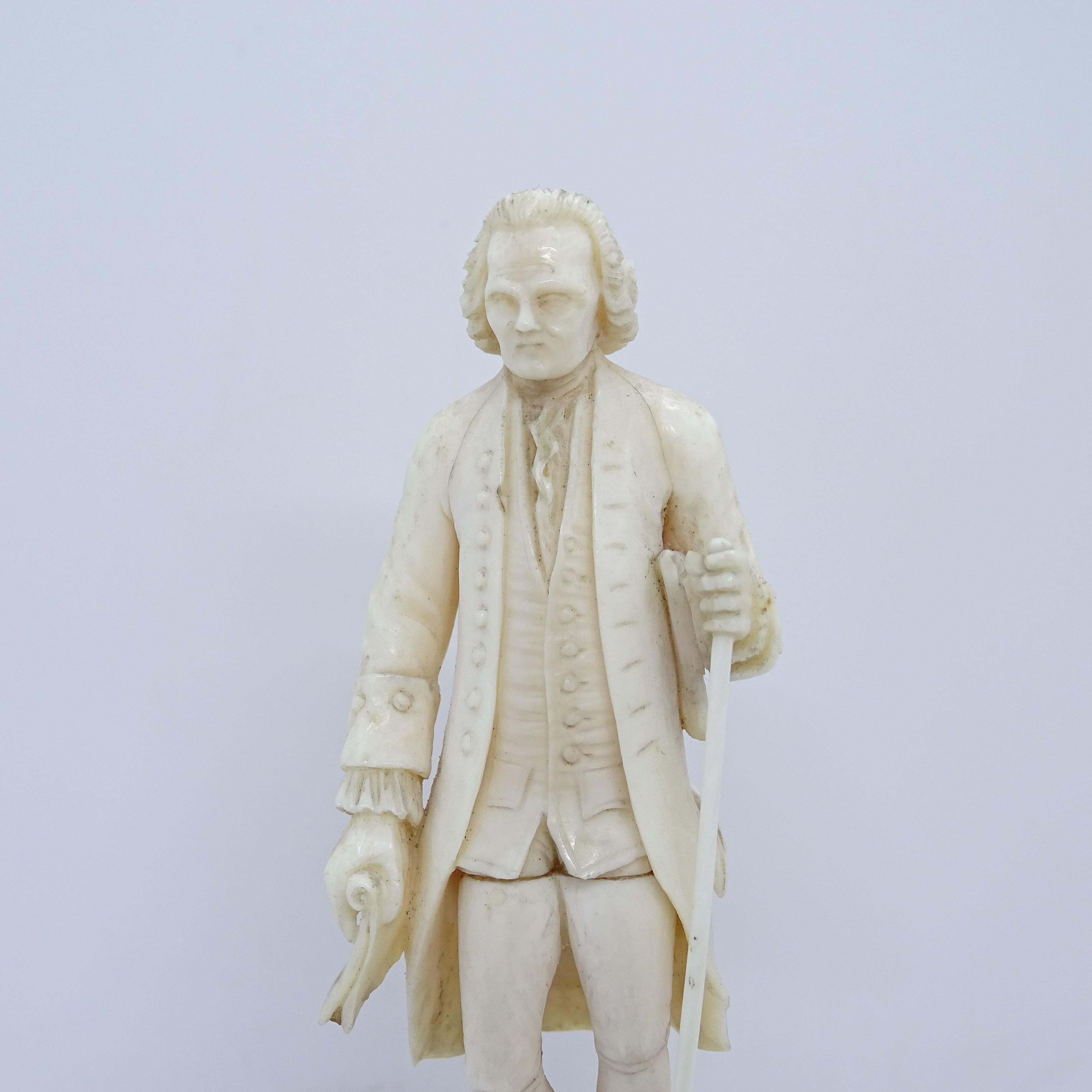  French 18thcentury Diderot sculpture, with papers in one hand For Sale 6