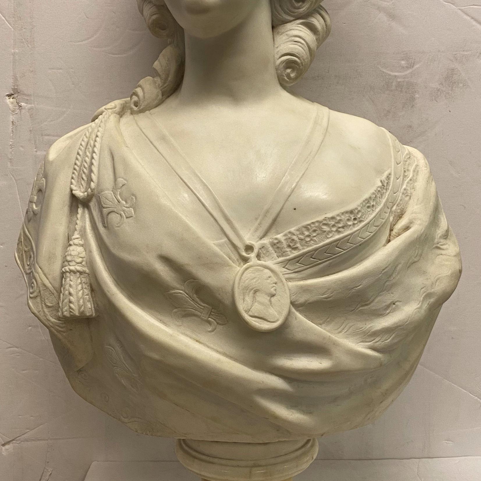 French 19th Century Marie Antoinette Marble Bust 1