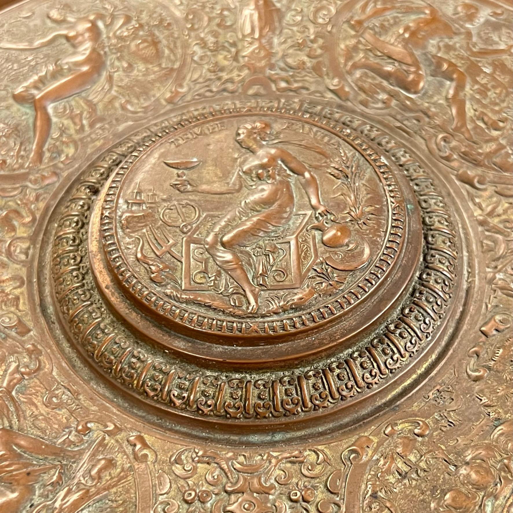 Französisch 19 Jahrhundert Neoklassische Runde Bronze und Chrom Tripod Stand im Angebot 11