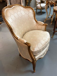 French 19 th century gilt wood Bergere chair