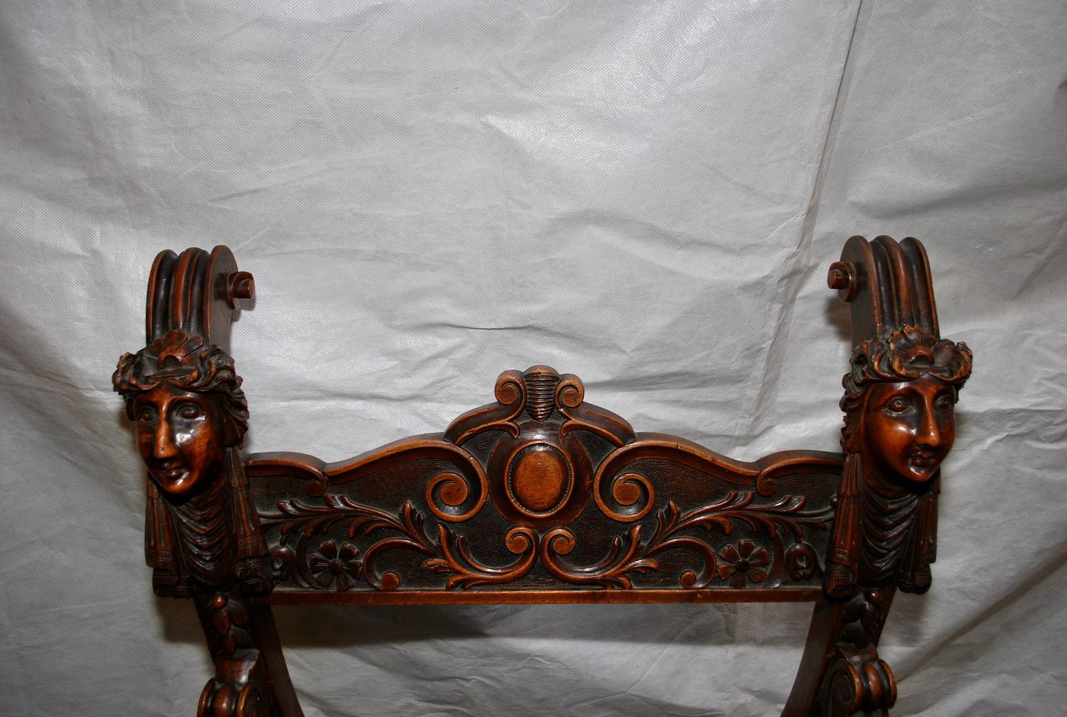 A beautiful  late French 19 TH century throne, the carving and the patina is much nicer in person

ALL SALES ARE FINAL, STORE CREDIT OR EXCHANGE ONLY