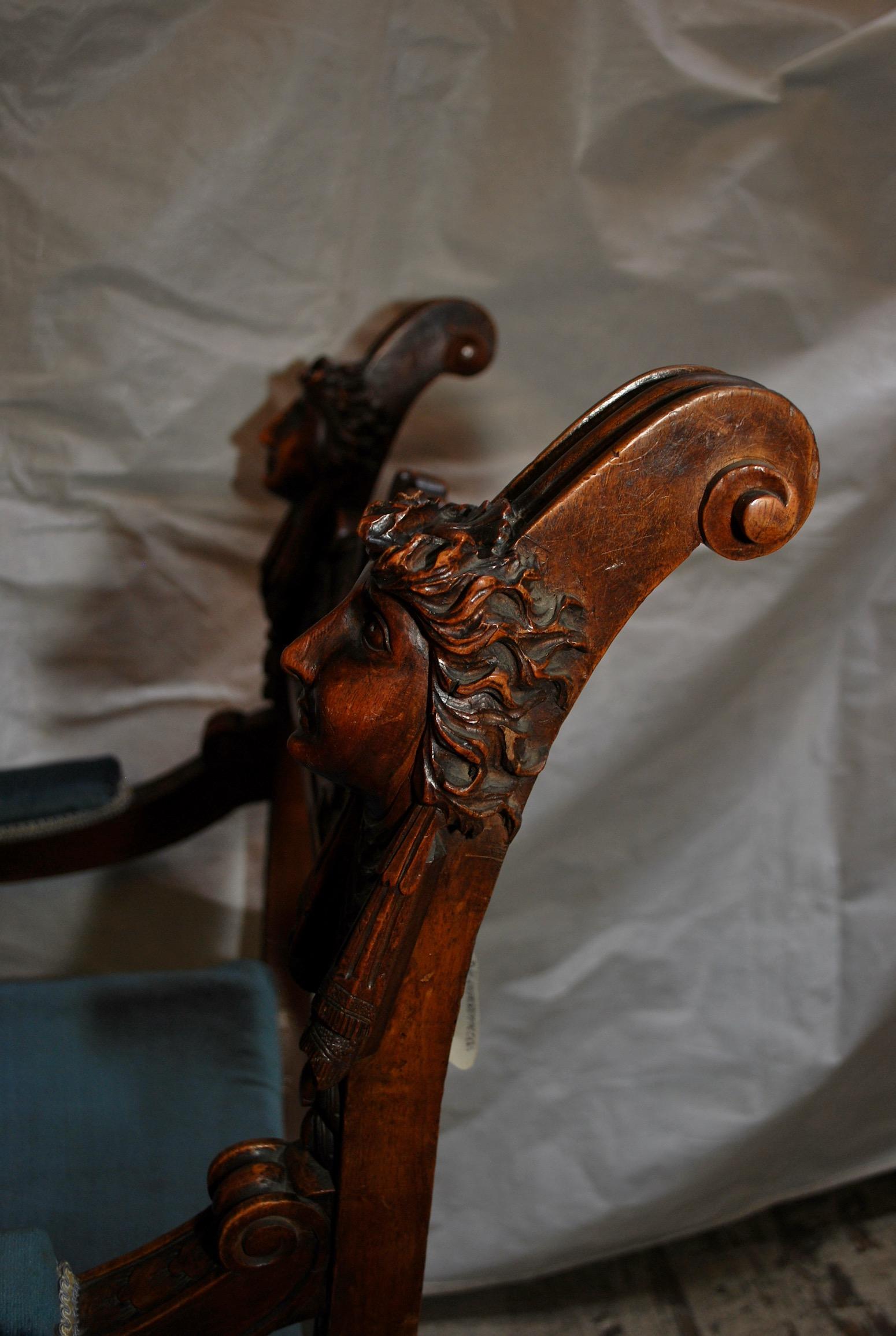 19th Century French 19 th century throne/chair For Sale