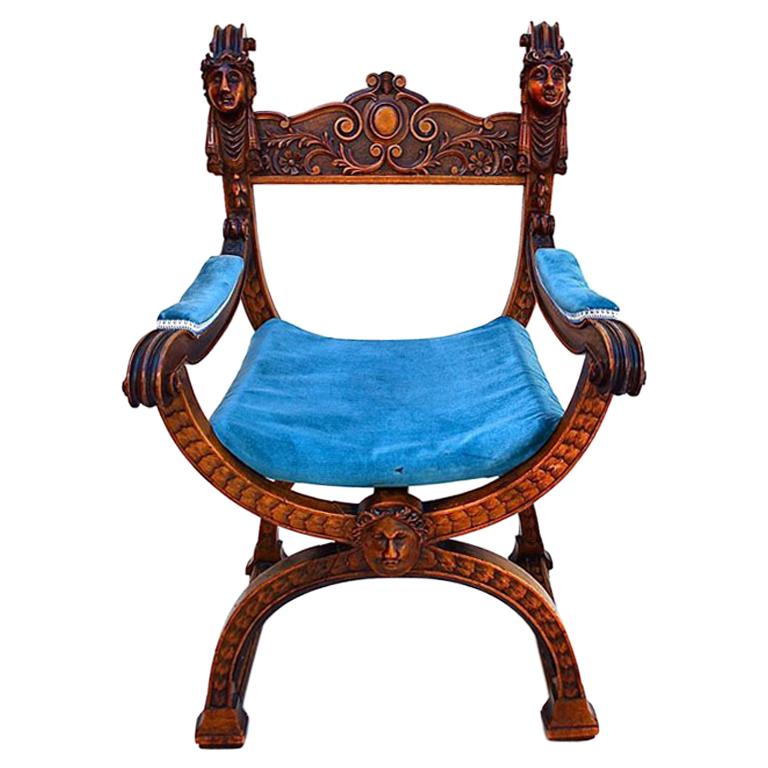 trône/chaise français du XIXe siècle