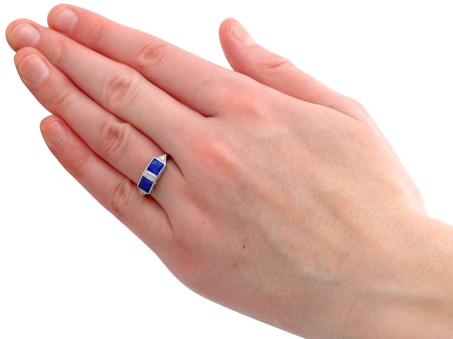 Women's French 1.90 Carat Sapphire and Diamond White Gold Cocktail Ring For Sale