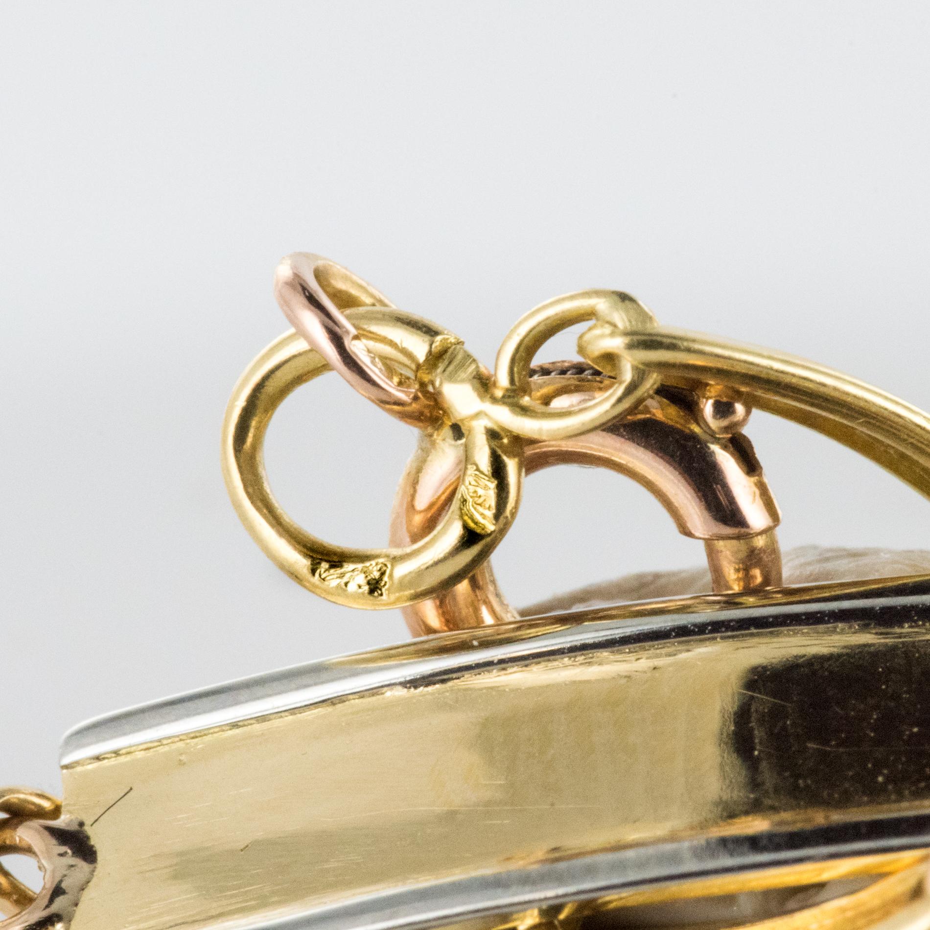 French 1900s 18 Karat Yellow Gold Baby Curb Bracelet 7