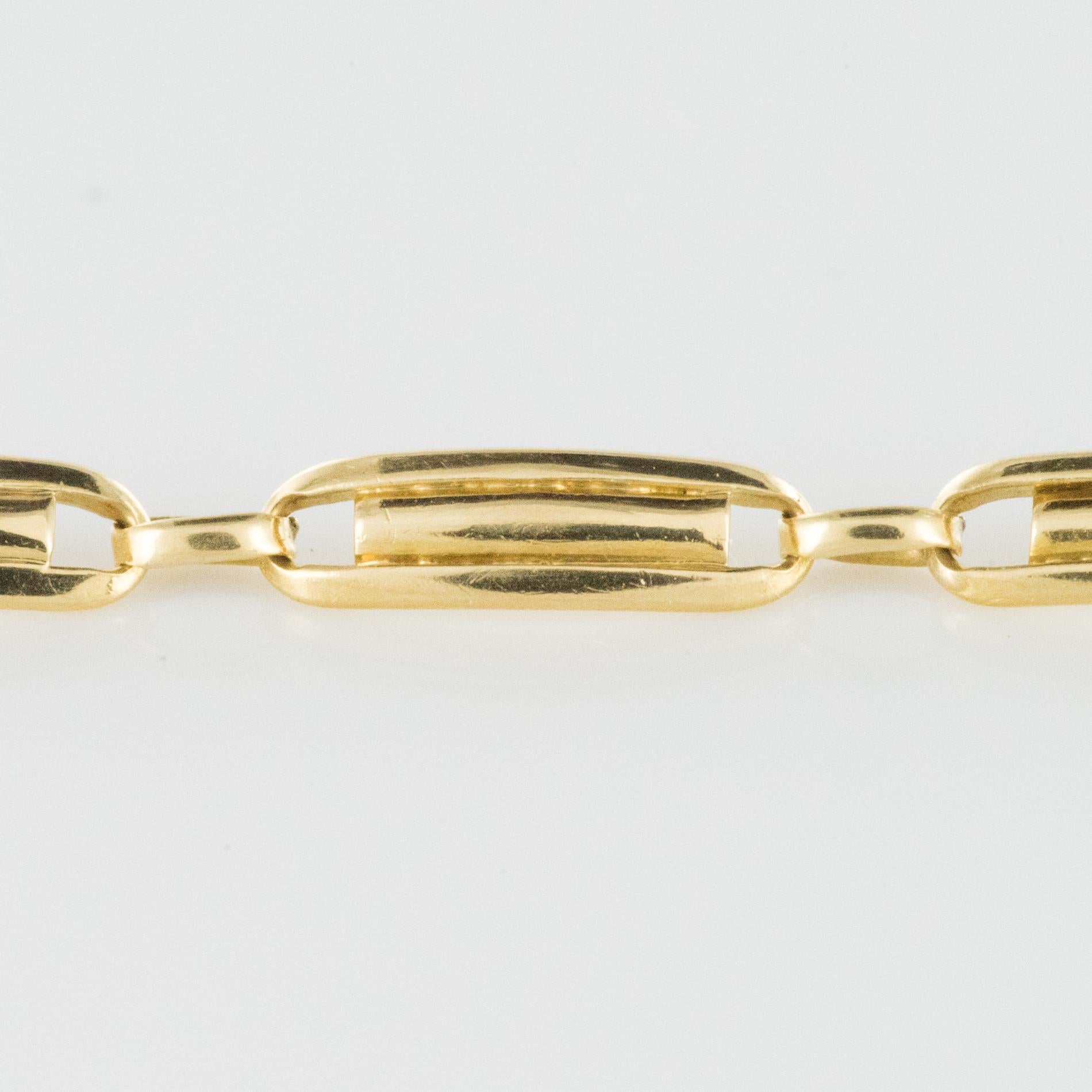Belle Époque French 1900s 18 Karat Yellow Gold Baby Curb Bracelet