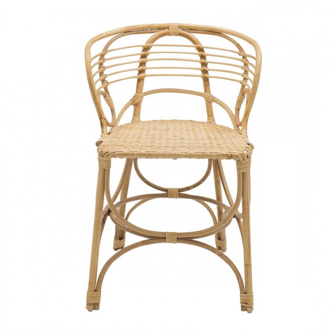 Unknown French 1900s Art Nouveau Design Style Rattan And Wicker Bistrot Chair