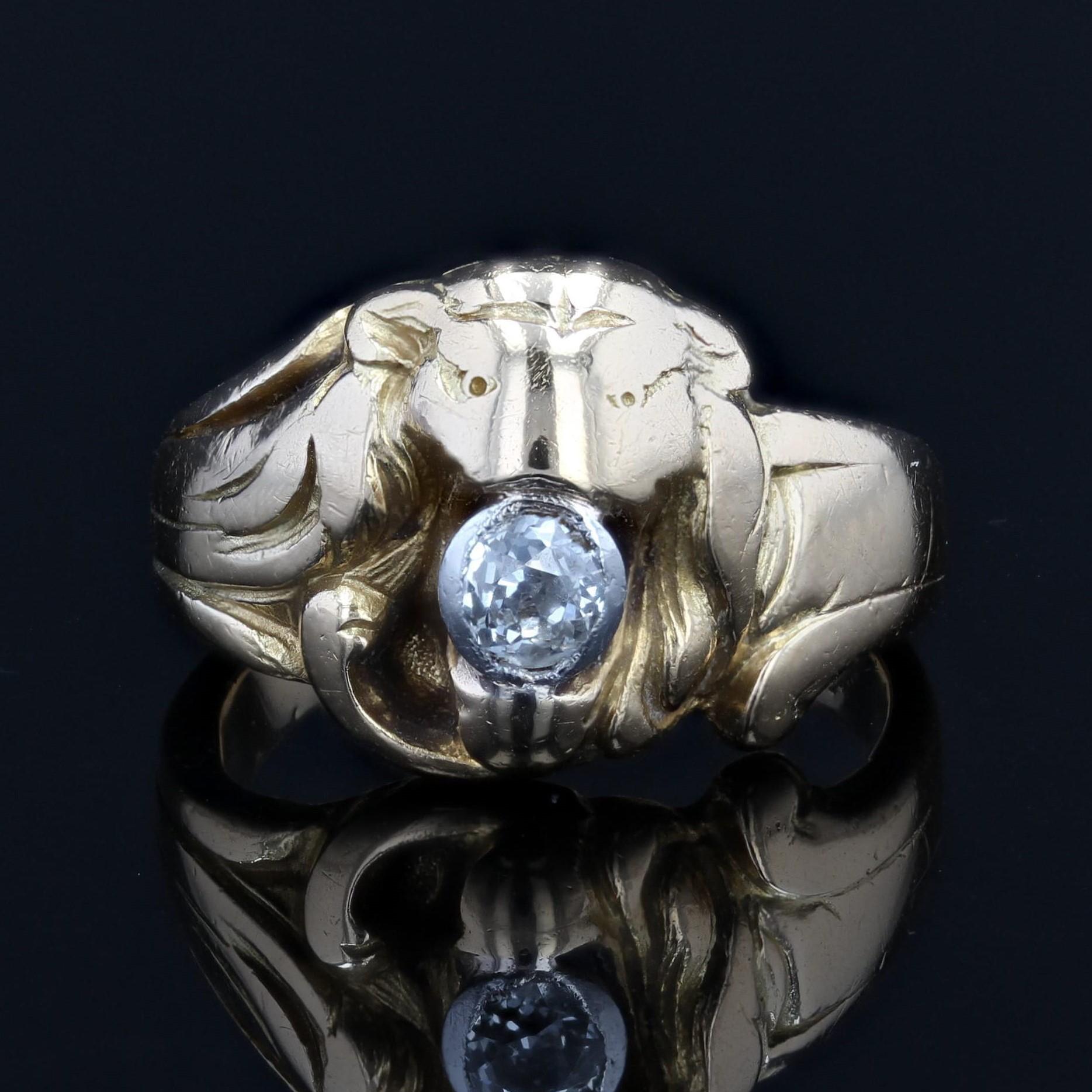 diamond lion ring
